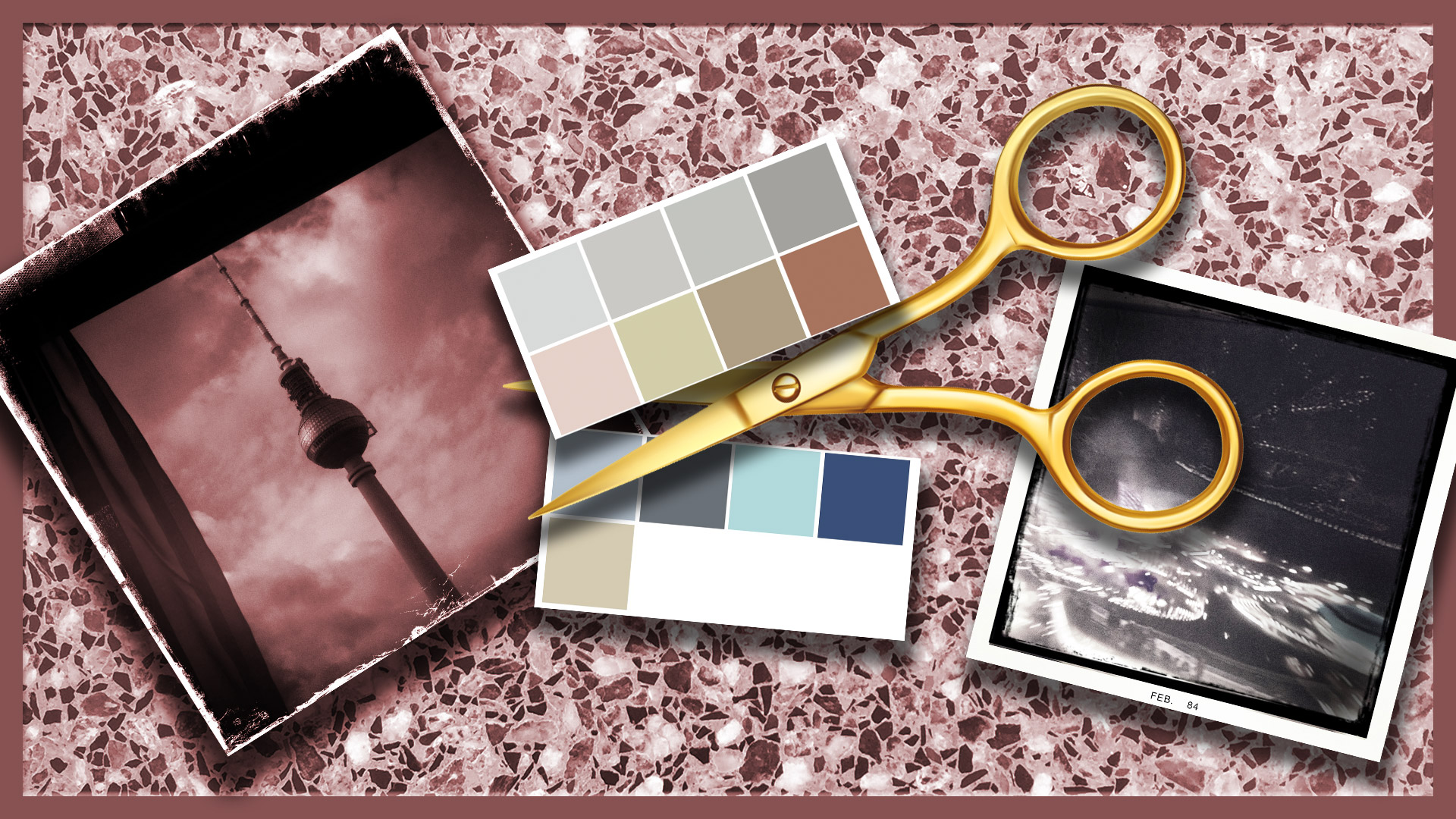 collage made og creative elements